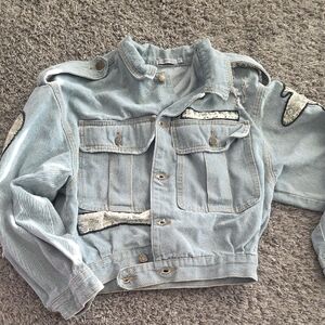 Carmar Light Blue Distressed Denim Jacket